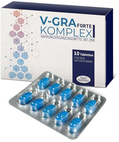 SAINT Nutrition® V-GRA Forte Complexe pour homme 100 mg – Complément alimentaire avec maca et L-arginine, qualité premium – Adapté aux besoins des hommes