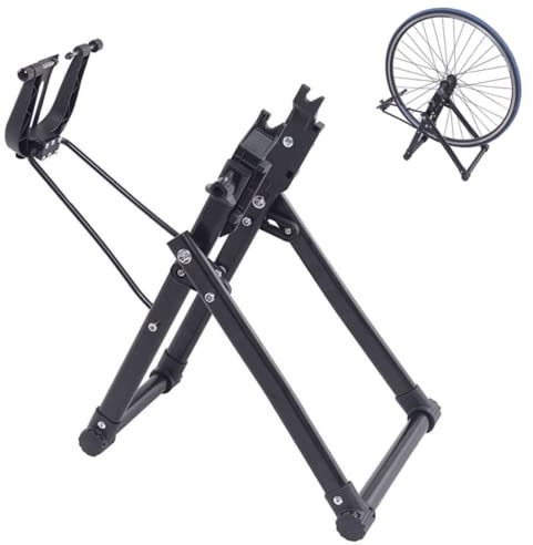 RoyamS Fahrrad-Rad-Zentrierständer, Fahrrad-Wartungsständer, Faltbarer Fahrrad-Reparaturständer, Hinterrad-Auswucht- und Felgen-Zentrierungs-Reparaturständer, passend for 16-29