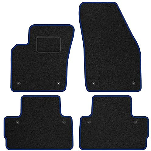 SMK Velours Standard fussmatten Auto passend für Volvo C30 2006-2012 - Standard, Gewebt, Blau fußmatten Auto - Erleben Sie neuen Fahrkomfort mit einem Velours- Auto fußmatten Satz für Ihr Auto