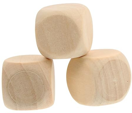Dés en Bois Vierges 18mm, Lot de 500 Pièces, à Écrire et Peindre