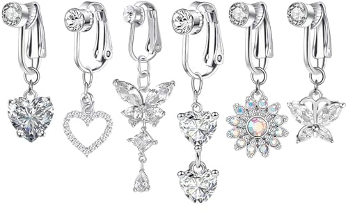 JSTHHTT Anillos Colgantes 6 Piezas para Ombligo Piercing de Ombligo para Mujer Embarazada