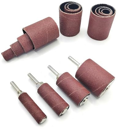 Sanding Drum Kit & Sleeves Set, 2 Long, 1/4 Shank, 20pc