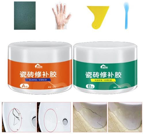 Badewannen Reparaturset Weiß Fliesenreparaturset Wasserdichtes Emaille Fliesenreparaturset Toiletten Waschbecken Duschbecken Fliesen Reparatur Emaille Reparatur Set Für Kratzer Löcher Risse