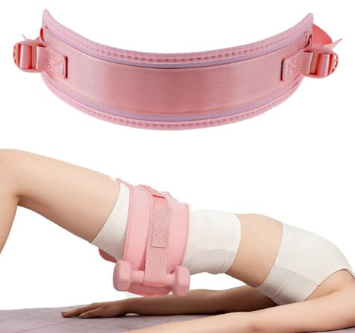 Ceinture De Poussée De Hanche,Fessiers Avec Haltères,Hip Thrust Belt For Dumbbells,Coussin De Ceinture Pour Musculation,Accessoire De Pilates Et Fitness À Domicile,Rose,Kiuiom