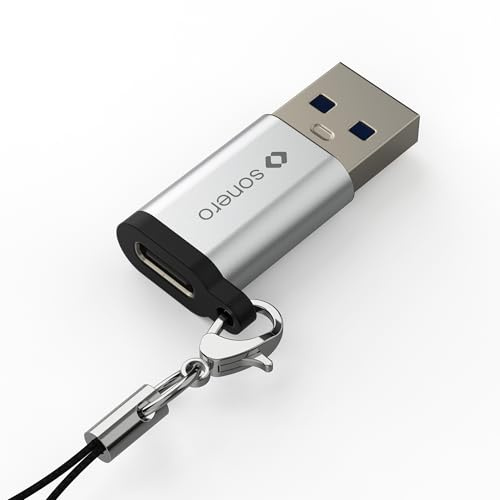 Sonero USB-A auf USB-C Adapter 3A 15W OTG 480 Mbps Aluminium Silber