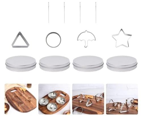 Korean Sugar Candy Making Tools, Biscuits Molds Sugar Game Kit,Sugar Game Cookies Cutters, Umbrella Triangle Star Round Baking Cake Molds for Christmas Party Favor (1set)