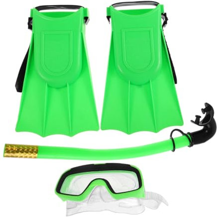 Set Snorkeling per Ragazzi Verde, Maschera da Snorkeling Anti-appannamento