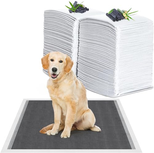 YADOBIG 60 Stück Trainingspads für Hunde und Welpen, 60x90cm Aktivkohle Welpen Unterlagen, Hunde Unterlagen PIPI, Welpenunterlagen Auslaufsicheres 6-lagiges Design