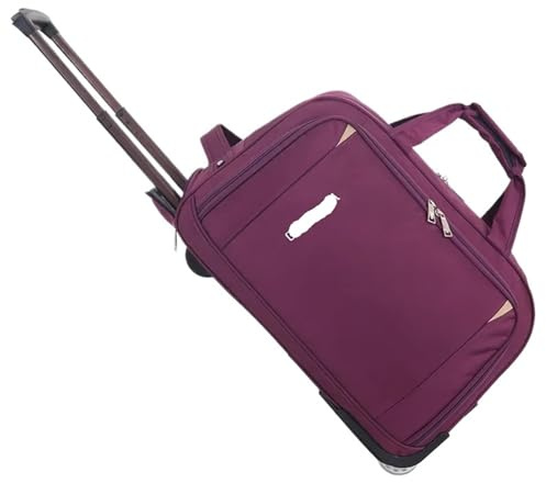 NihaoWXM Trolley Reisetasche mit Rollen Trolley-Tragetasche mit Rädern, Rollkoffer, wasserdichte Reisetasche mit Rädern, Handgepäckkoffer(Purple)