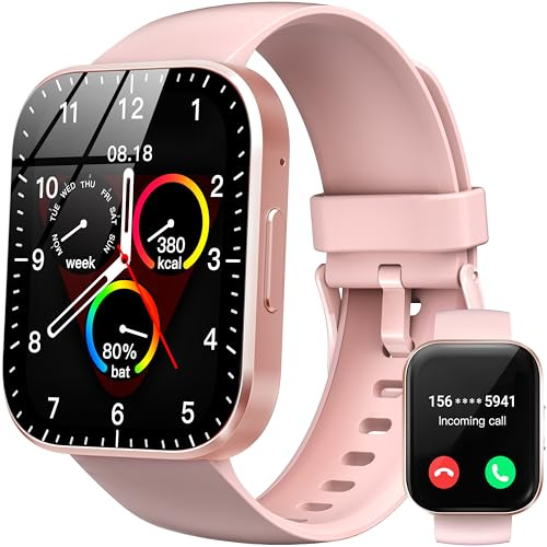 OUKITEL Montre Connectée Femme Homme, 1.91 HD Smartwatch avec Appel Bluetooth, Montre Connectee Sport Etanche IP68, 140+ Modes Sportifs avec Podometre/Sommeil/Cardiofrequencemetre pour Android/iOS