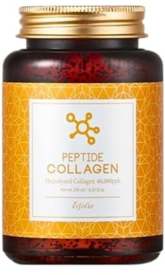 Esfolio Korean Collagen Ampoule – Hydrating & Nourishing Essence with Peptides, Hyaluronic Acid & Milk Protein Extract, Body Moisturizer for Smooth & Supple Skin – 250ml / 8.45 fl oz
