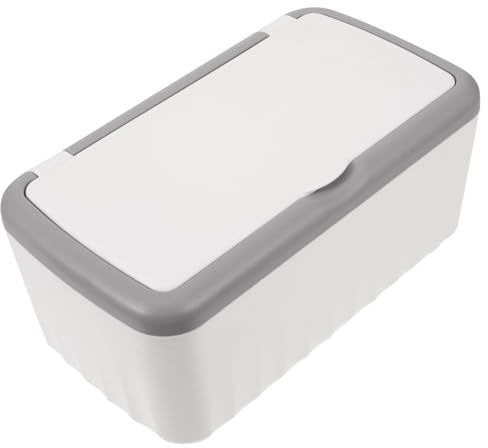 IWOWHERO Feuchttücherbox aus Kunststoff mit Deckel, Staubdicht | Großes Fassungsvermögen, Ordnet Feuchte und Trockene Tücher, Glatte Außenfläche