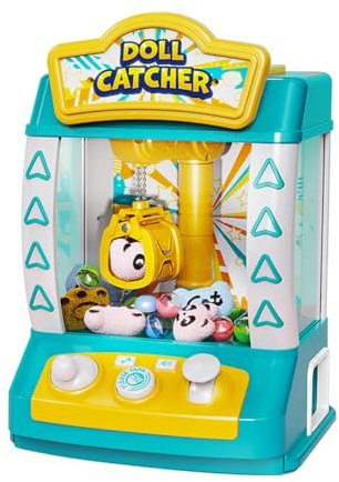 Claw Machine for Kids Home Arcade Game Candy Vending Grabber Prize Dispenser Toy with LED Light Adjustable Sound Boys Girls