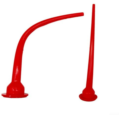 Besshepplo Set di 2 ugelli per sigillatura riutilizzabili, 30 cm, rossi, lunghi, per applicatori di sigillanti, per cucina, bagno, serbatoio d'acqua, porte e finestre, compatibili con la maggior parte