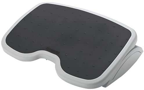 Kensington 56145 - Reposapiés SoleMate para Debajo del Escritorio, Ergonómico Ajustable, Reposapiés con 6 Niveles de Inclinación para Oficina y Hogar, Gris/Negro