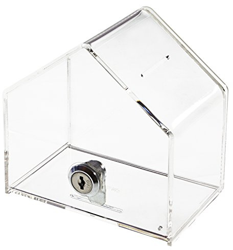 HMF 46911 Spendenbox, Aktionsbox, Spendenhaus, Acryl, 13,8 x 12,5 x 9,0 cm