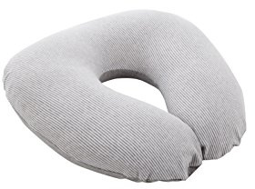 Doomoo Stillkissen Softy - Lagerungskissen Baby, 150cm inkl. Bezug aus Bio-Baumwolljersey, mit feiner EPS-Mikroperlenfüllung, Oeko-TEX® Standard 100, Classic Light Grey