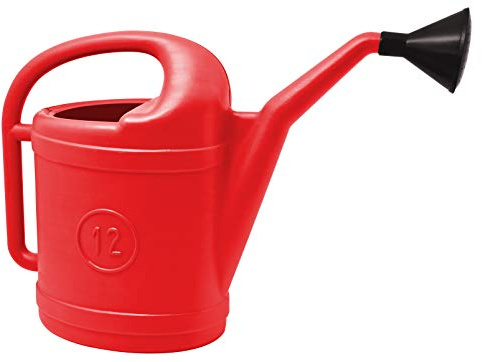 Mobil Plastic innaffiatoio in plastica rosso con riserva d'acqua 12 litri