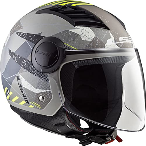 LS2, jethelm motorrad Airflow camo mat titanium yellow, XS