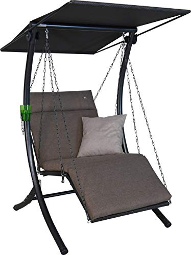 ANGERER Hollywoodschaukel 1-Sitzer Swing Smart Olive | Gartenschaukel Made in Germany, Schaukel zum Sitzen, Liegen und Entspannen, inklusive Bett-Funktion, einfache Montage