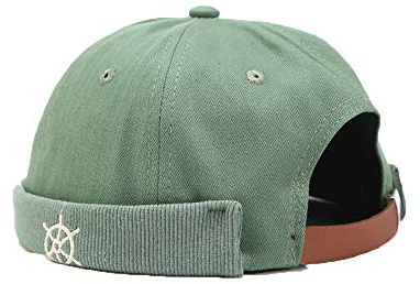 YAMEE Docker-Cap Docker Mütze Seemannsmütze Hafenmütze Herrenmütze Bikercap Hat Wandermütze Dockercap Kopfbedeckung Seemannskappe（Kopfumfang Größenverstellbar）