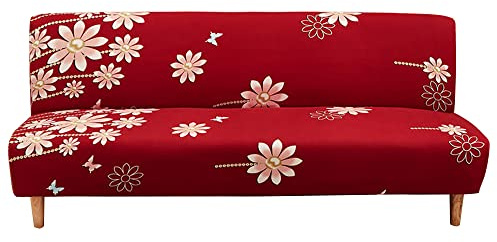 Sofabezug ohne armlehnen Stretch Armlose sofaüberwurf Sofahusse Ohne Armlehne 2 sitzer Sofa Abdeckung Schlafsofa bezug