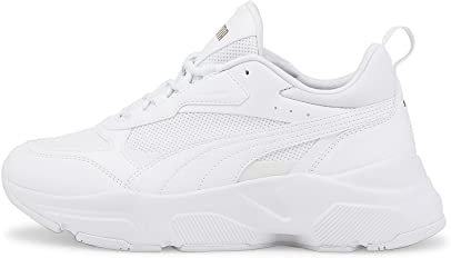 PUMA Damen Cassia Sneaker, White White Team Gold, 39 EU