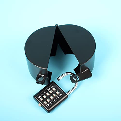 Türknaufschloss – blockiert den Zugang zum Schlüsselloch, einfach zu bedienen, passt auf runde Türgriffe mit einem Durchmesser von bis zu 3,5 Zoll, Wasserhahnschloss verhindert Wasserdiebstahl