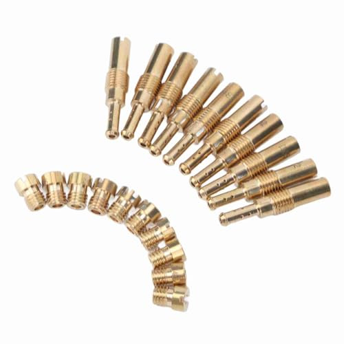 Qiilu 20 PZ Kit Getti Principali del Carburatore del Motociclo Accessori Ugelli Pilota Getti Lenti Ugello del Carburatore del Getto Principale Kit Ugelli Carburatori per CVK