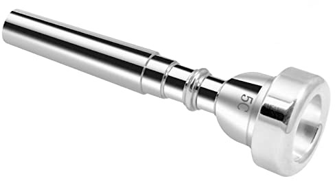 Cheerock 5C Trompetenmundstück Messing Silber für Anfänger und Spieler | Standard 5C Größe, versilbertes Messing, anfängerfreundlich, Standard-Bohrung kompatibel, Ersatzzubehör