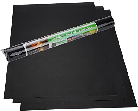 AFAXINRIE Oven Liner, Oven Liners for Fan Assisted Ovens, Baking Mat, 29.5cm * 42cm, Set of 3, Easy to Clean, Reusable, Convenient Baking, Protect Bottom of Oven