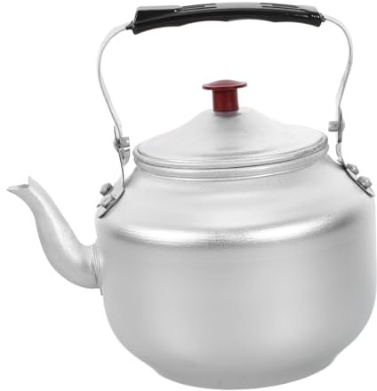 ULTECHNOVO Aluminum Alloy Teapot with Filter Mesh Vintage Stovetop Kettle for Brewing Tea Coffee and Hot Beverages Ergonomic Handle Compact Design