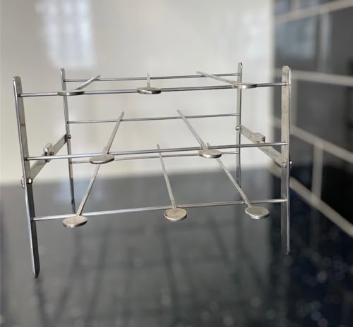 The Skewer Mount or Stand & Skewers Perfect for Making Chicken Tikka, Paneer Tikka, Sheesh Kebabs, Sausages, Soy chaap, and More. for All-Around skewered Grilling in The Oven.