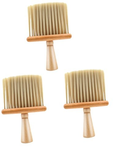 Beaupretty 3pièces Brosse à Barbe Pratique Avec Poils Brosse De Nettoyage Coiffage Pour Salon Et Usage Personnel Design Ergonomique Pour Et Coiffeurs