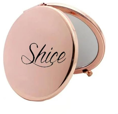 HDLOVE Espejo Compacto Personalizado, Lindo Espejo De Maquillaje Personalizado con Agregar Su Foto, Nombre, Texto, Imagen, Espejo De Bolsillo Redondo Plegable De Viaje For Cumpleaños, Fiesta De Bodas