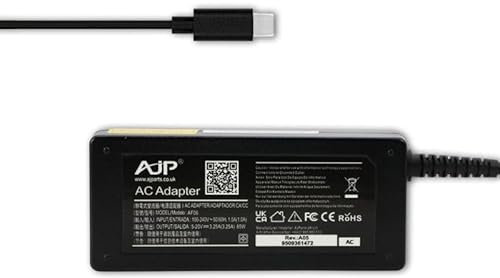 New 65W USB C TYPE C AC Charger for Acer CHROMEBOOK SPIN 513 CP513-1H SERIES, SPIN 513 CP513-1H-S00T Laptop Adapter with + UK Power Cord