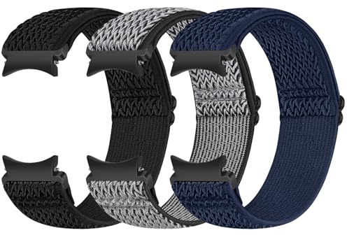 Runostrich Elastiskt armband kompatibelt med Samsung Galaxy Watch 7/6/5/4/FE 40 mm 44 mm/Galaxy Watch 5 Pro/Galaxy Watch 6/4 Classic 43 mm 47 mm 42 mm 46 mm nylon sport klockarmband kvinnor och män