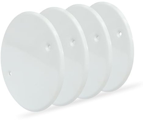 Baudelun Deckenabdeckung aus Metall, 12,7 cm, Lochabstand 8,9 cm, runde und achteckige Öffnungen in Decken oder Wänden, 4 Stück (12,7 cm, für 10,2 cm Elektrobox)