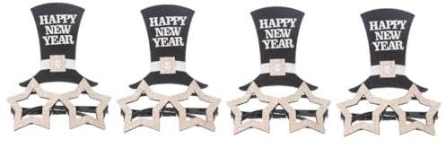 MAGICLULU 4 Stück Neujahrsbrille Partybrillen Für Das Neue Jahr Partygeschenke Für Das Neue Jahr Party-Brillen-Requisite Neujahrsparty-Brillen Weihnachtsdeko Lustige Brille Klasse 2023 Vlies