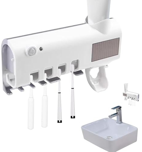 Portacepillos de dientes desinfectante – Esterilizador de cepillo de dientes de luz UV, Limpiador de cepillo de dientes Esterilizador UV | Esterilizador De cepillo de dientes Luz UV 1200 MAh