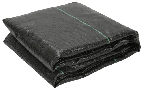 Hebitod 2er Unkrautvlies in Premiumqualität, 3m x10m Reißfestes Gartenvlies Unkrautschutz, UV-Stabilisierung Bodengewebe, Widerstandsfähig Unkrautfolie für Garten,Kunstrasen, Schwarz