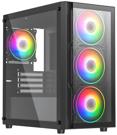 Vida Lucid Gaming PC: i5-8400, RTX 3050, 16GB DDR4 RAM, 256GB SSD, 1TB HDD, aRGB, WiFi, Windows 11