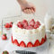 Tagliatorte, 32cm Taglia Torta Regolabile, Tagliatorte in Acciaio Inossidabile, Affettatrice Professionale per Torte, Affettatrice per Torte in Acciaio Regolabile a 2 Fili,per Strati Uniformi di Torta
