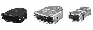 Cinch Connectivity Solutions, DMH-B-003, Two Piece Backshell - for D-Sub Connector - 25 Position - Round Cable Type - 180° Cable Exit - Shielded - Mating Screws 4-40 - with Grommets Silver(3 Item/s)