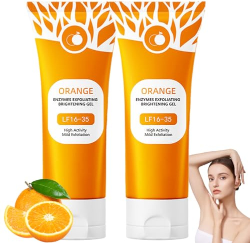 OXIYA 2 Stück Orangen-Peeling-Gel – Gesichtspeeling, exfoliate，Orangen-Peeling-Gel für Frauen, porenreinigendes Gesicht, verfeinert das Hautbild und beugt Hautunreinheiten und Rötungen vor.
