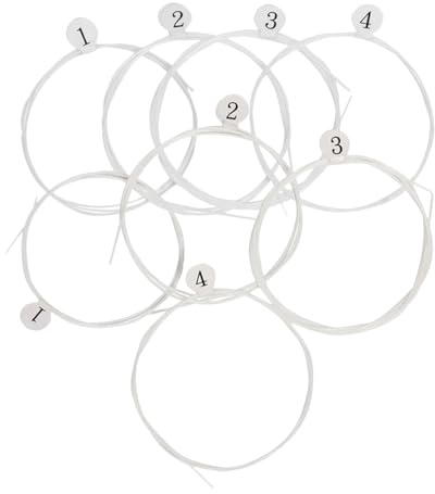 Hoement 8 Stück Teiliges Ukulele-saiten-set aus Transparentem Nylon Strapazierfähig und Tonal Stabil Einfache Montage Passend für Sopran Konzert-ukulelen Vielseitig für Anfänger und Profis