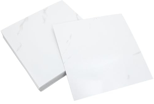 Hoement 20 Fogli Piastrelle Adesive Pellicola Autoadesiva per Pareti Cucina e Bagno Pannelli Resistenti Olio e Umidità Rivestimento Facile da Pulire per Doccia e Schienale