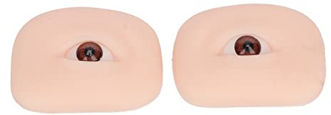 HUSHUI Modèle D'oeil en Silicone Souple, Outil de Pratique de Maquillage des Yeux Flexible 5D pour Fard à Paupières, Eye-liner, Ponction des Cils, Pratique de Massage D'acupuncture (Globe oculaire