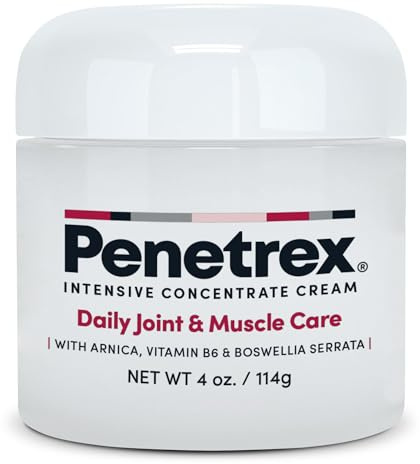 Penetrex Joint & Muscle Care - Soothing Massage Cream - Premium Whole Body Rub with Arnica, Vitamin B6 MSM & Boswellia - Non-Greasy 4oz Cream