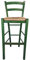 Sedam Srl Sgabello Venezia, in Legno MASSELLO, Comodo e Resistente, per Interni ed Esterni, Vari Colori e SEDUTE Disponibili, Ordine Minimo 2 Pezzi (Verde, Paglia)